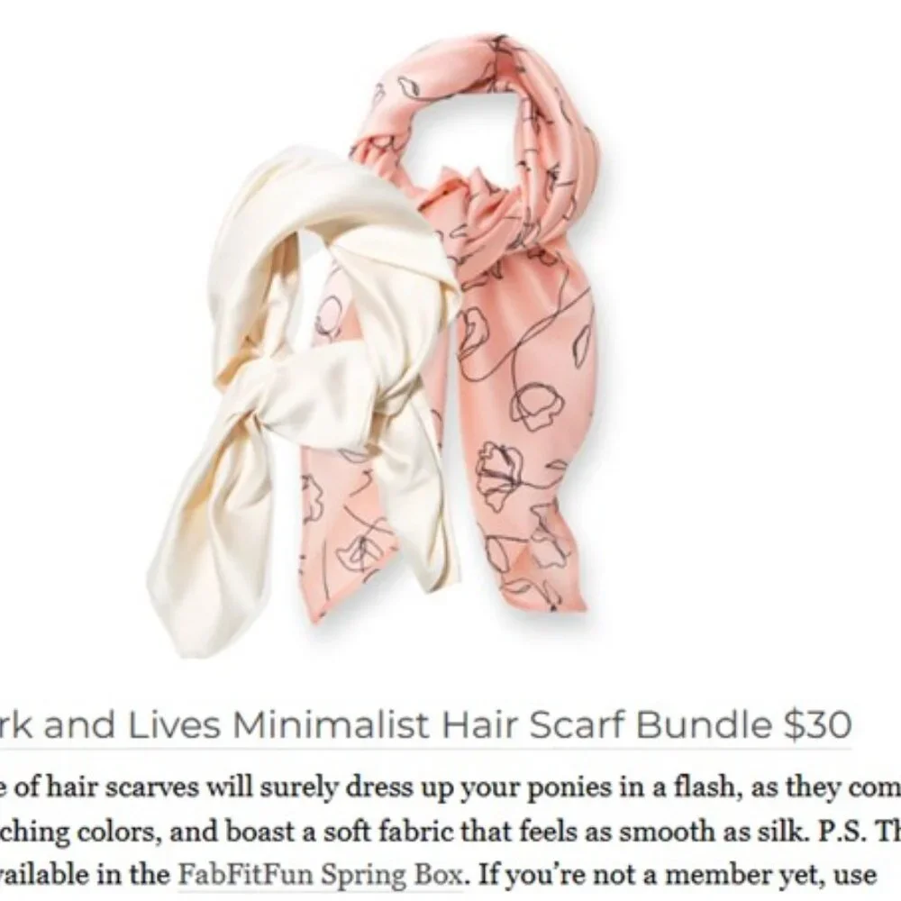 LARK AND‎ IVES Minimalist Hair Scarf Bundle (2 Pack) NEW W/TAGS! SUPER CUTE!